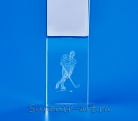 Флешка с лазерной гравировкой "Хоккей".