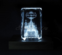 Храм Спаса-на-Крови. Сувенир из стекла. Использование монохромной подсветки.