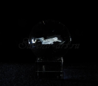 Ил-76. Лазерный рисунок в стеклянном шаре. Подарок на День Военно-транспортной авиации.